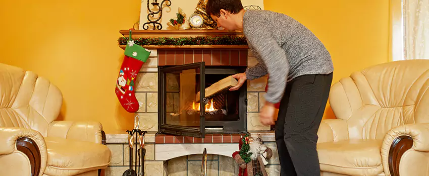 Rusted Metal Fireplace Restoration in North Valley Stream, New York